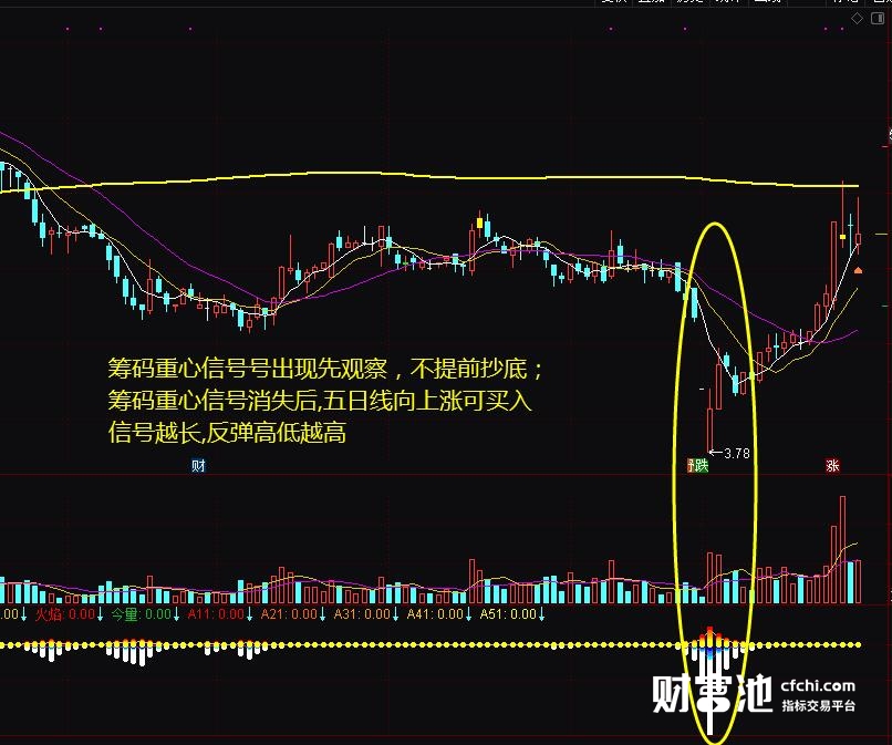 【推荐】筹码原理抄底信号通达信幅图