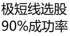 极短线选股,无加密 无未来函数,成功率高达90%以上