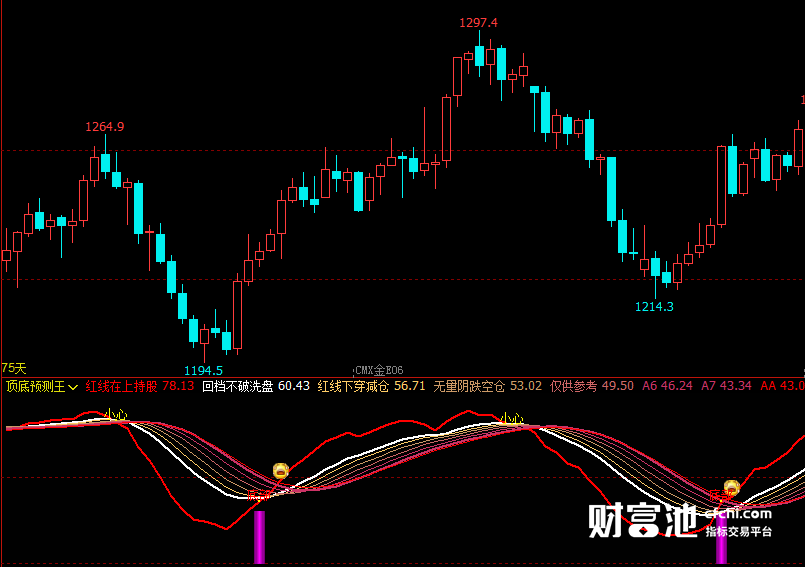 文华财经指标公式期货分析软件顶底预测王指标赢顺云指标赢智睿期指标