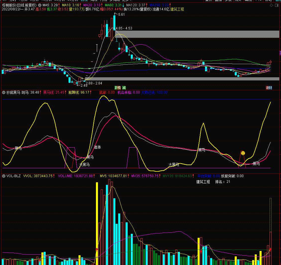 【抄底黑马】抄底黑马追涨，买在底部适合半路超短和抄底风格的股友