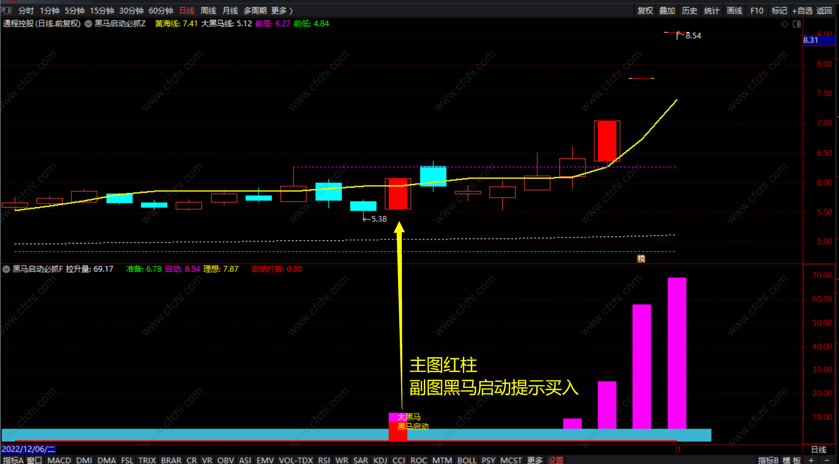 强势黑马起爆点指标 通达信准确率最高的黑马指标 主副图 源码