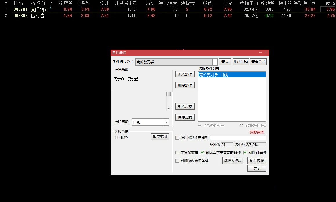 通达信竞价整合剪刀手副图竞价选股指标系列整合，不涉及任何指标数据，源码分享