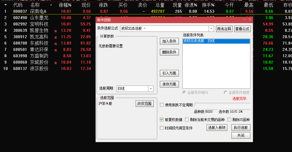 【波段出击】通达信波段出击主副图选股指标，源码分享