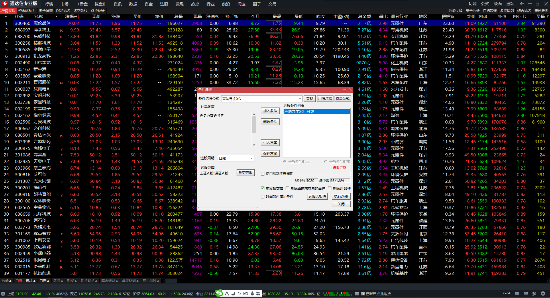 庄家入场低吸选股指标 买好股必备通达信主升启动信号公式 副图 无未来 源码