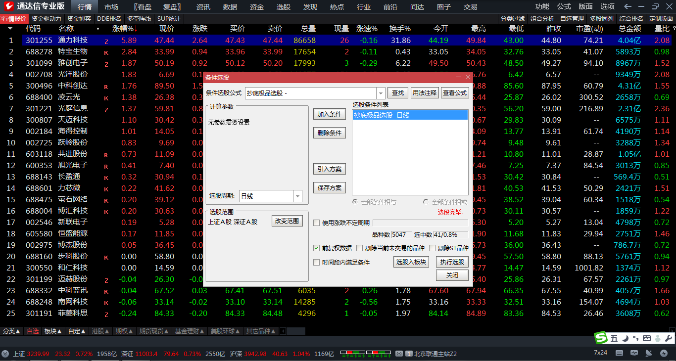 成功率较高的抄底选股指标 通达信极品筹码之王 副图 无未来 源码 
