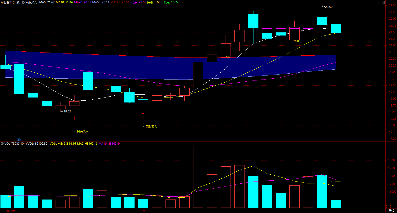 主升浪回踩买入指标 通达信多空趋势指标公式 主图 无未来 源码 