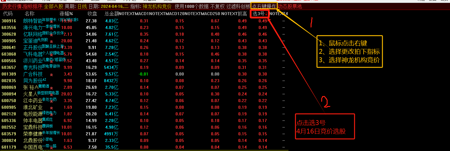 高成功率竞价、汇集资金、市场人气前例、板块热度【神龙机构竞价】竞价排序指标，选3号掌握秘密神器！