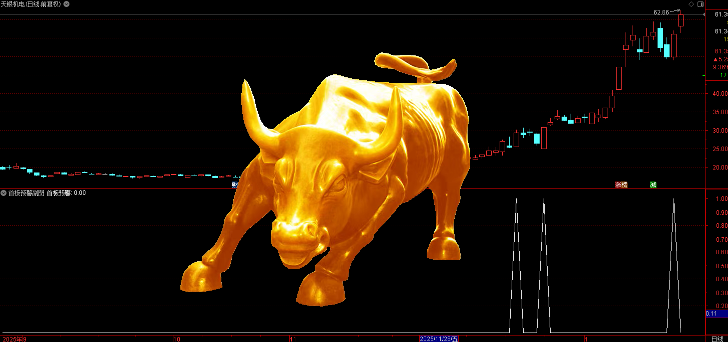 通达信首板预警信号指标 本公式核心功能是预警市场中符合特定技术形态的首板股票