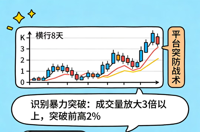 通达信 平台突防 主图 副图 选股 如何识别横盘8天后的暴力突破技术