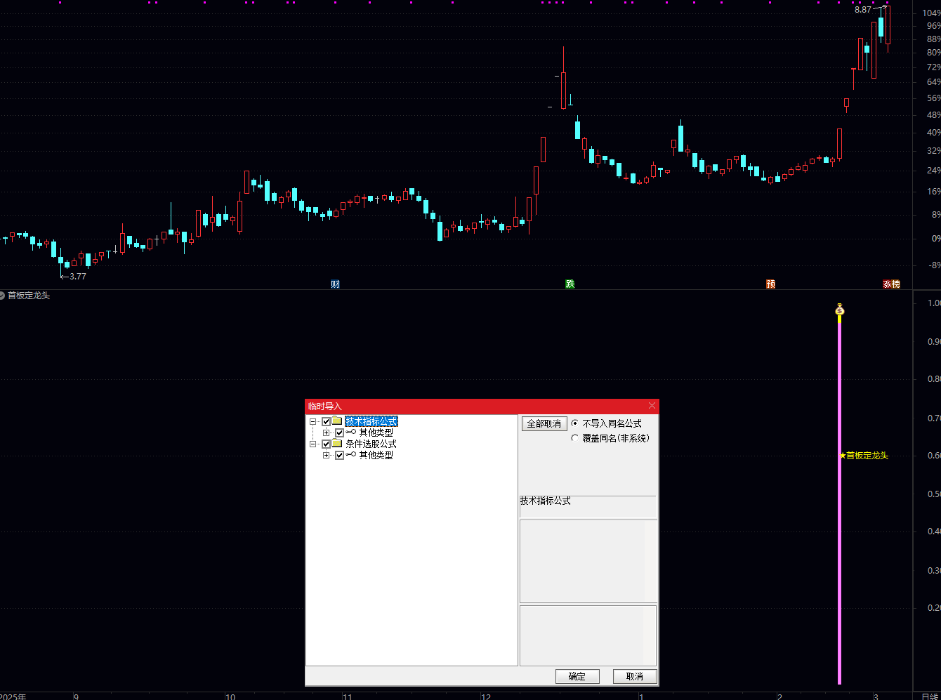 通达信首板定龙头副图/选股 筛选出个股在启动初期的首个强势涨停板