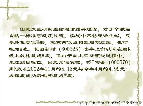 [转载]形态篇4：物极必反的双重底（w底）