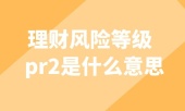 理财风险等级pr2是什么意思