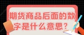 期货商品后面的数字是什么意思？