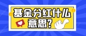 基金分红什么意思？