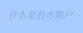 什么是股市散户