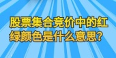 股票集合竞价中的红绿颜色是什么意思？