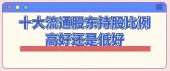 十大流通股东持股比例高好还是低好