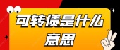 可转债是什么意思？
