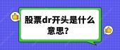 股票dr开头是什么意思？