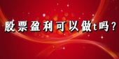 股票盈利可以做t吗?
