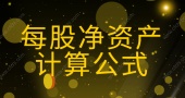 每股净资产计算公式