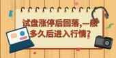 试盘涨停后回落,—般多久后进入行情?