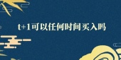 t+1可以任何时间买入吗