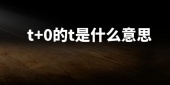 t+0的t是什么意思