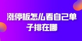 涨停板怎么看自己单子排在哪
