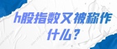 h股指数又被称作什么?