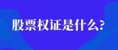 股票权证是什么?
